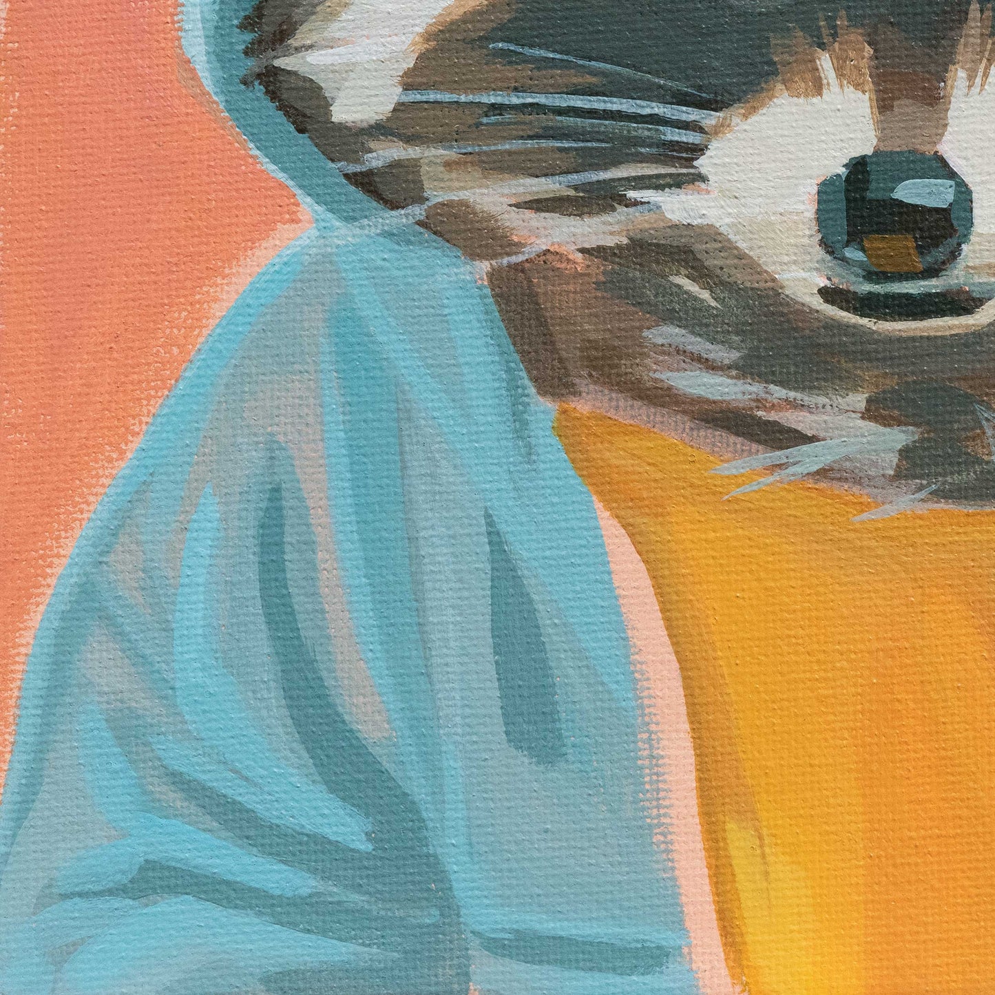Digga, unique piece, acrylic paint on a canvas board, 20x20 cm