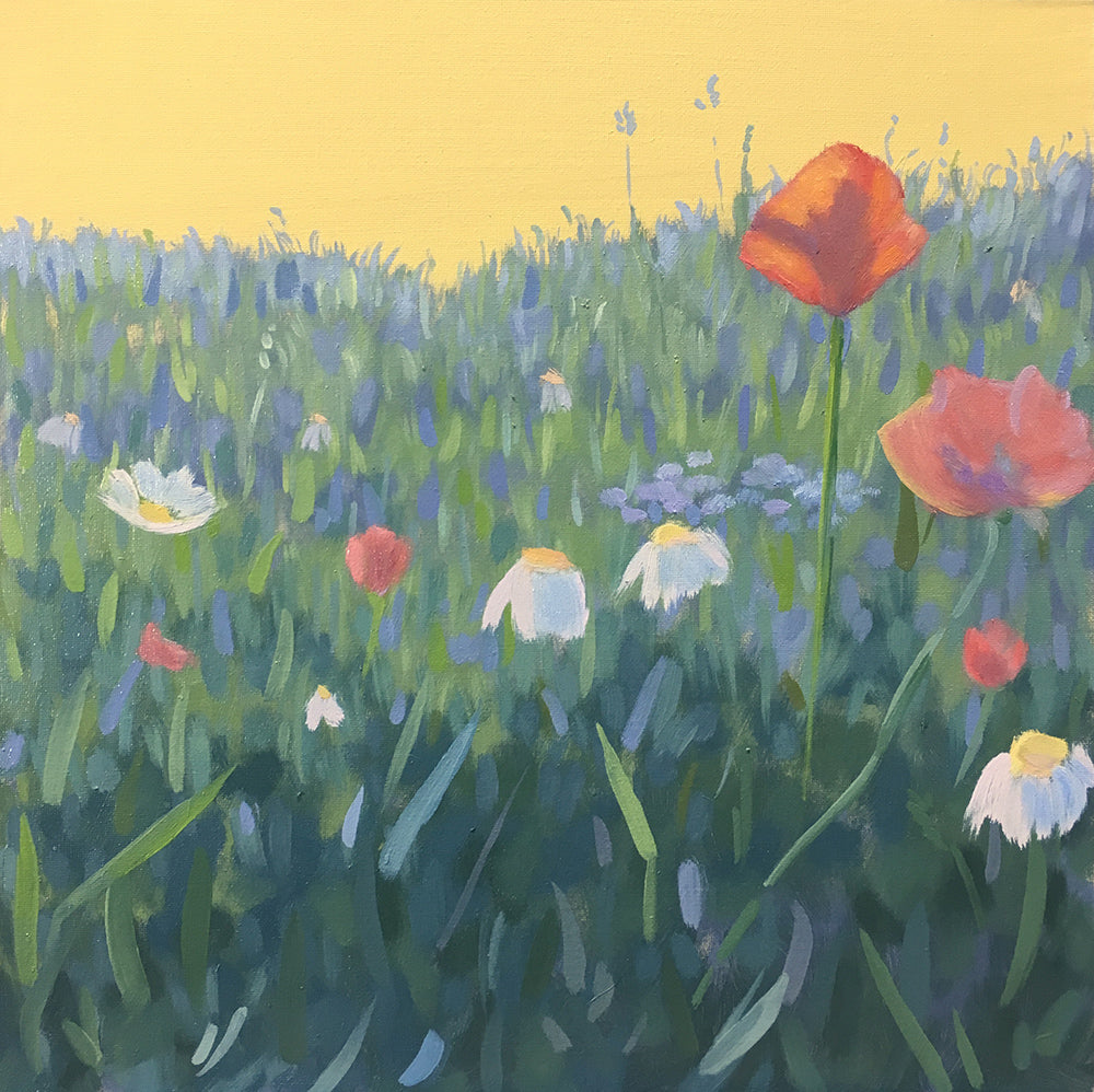 2018, Sommerwiese, 30 x 30 cm