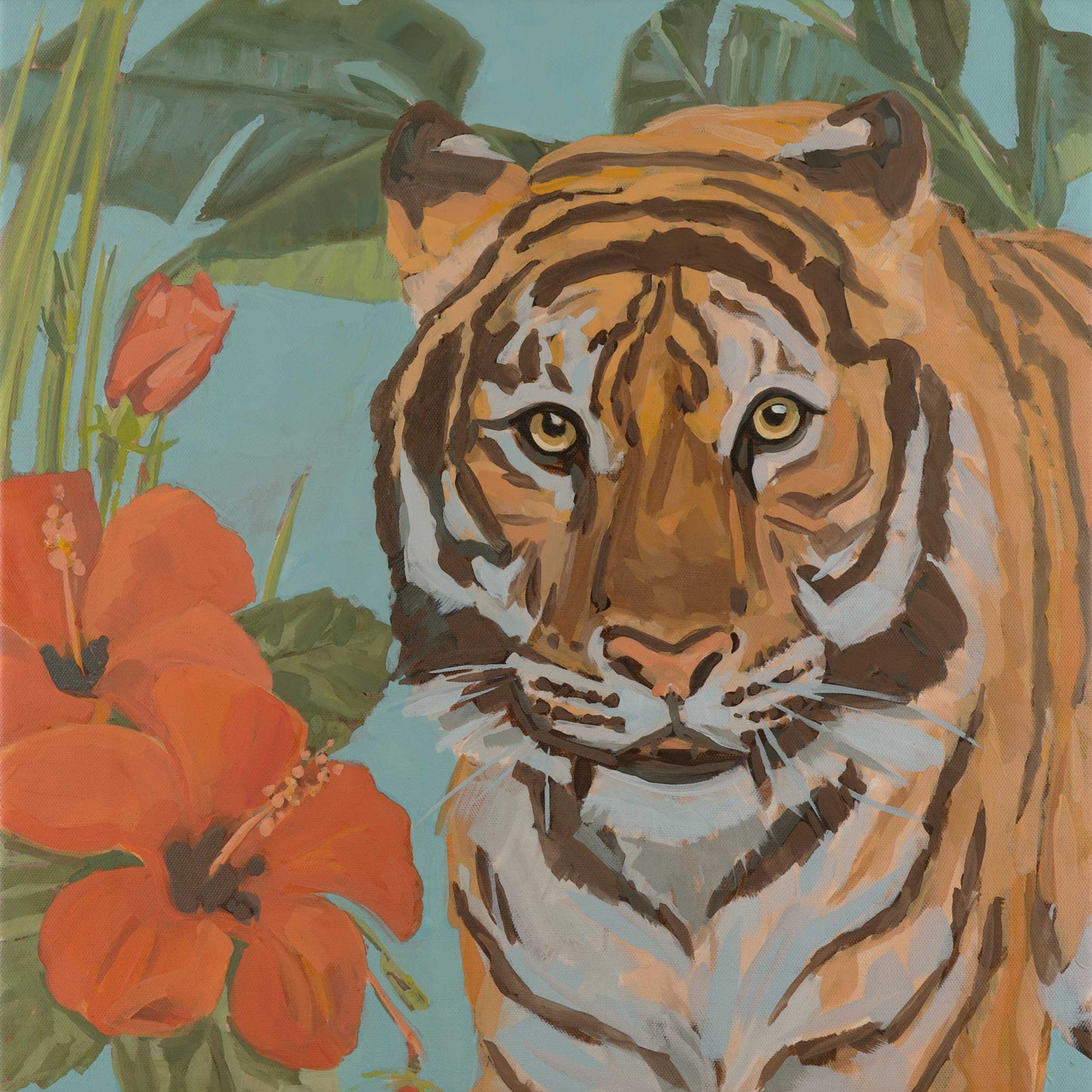 2022, Sumatra Tiger Harimau, 40 x 40 cm