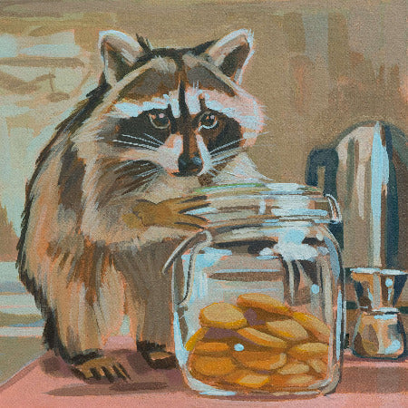 Canvas print, Cookie Thief, 20 x 20 cm, 40 x 40 cm
