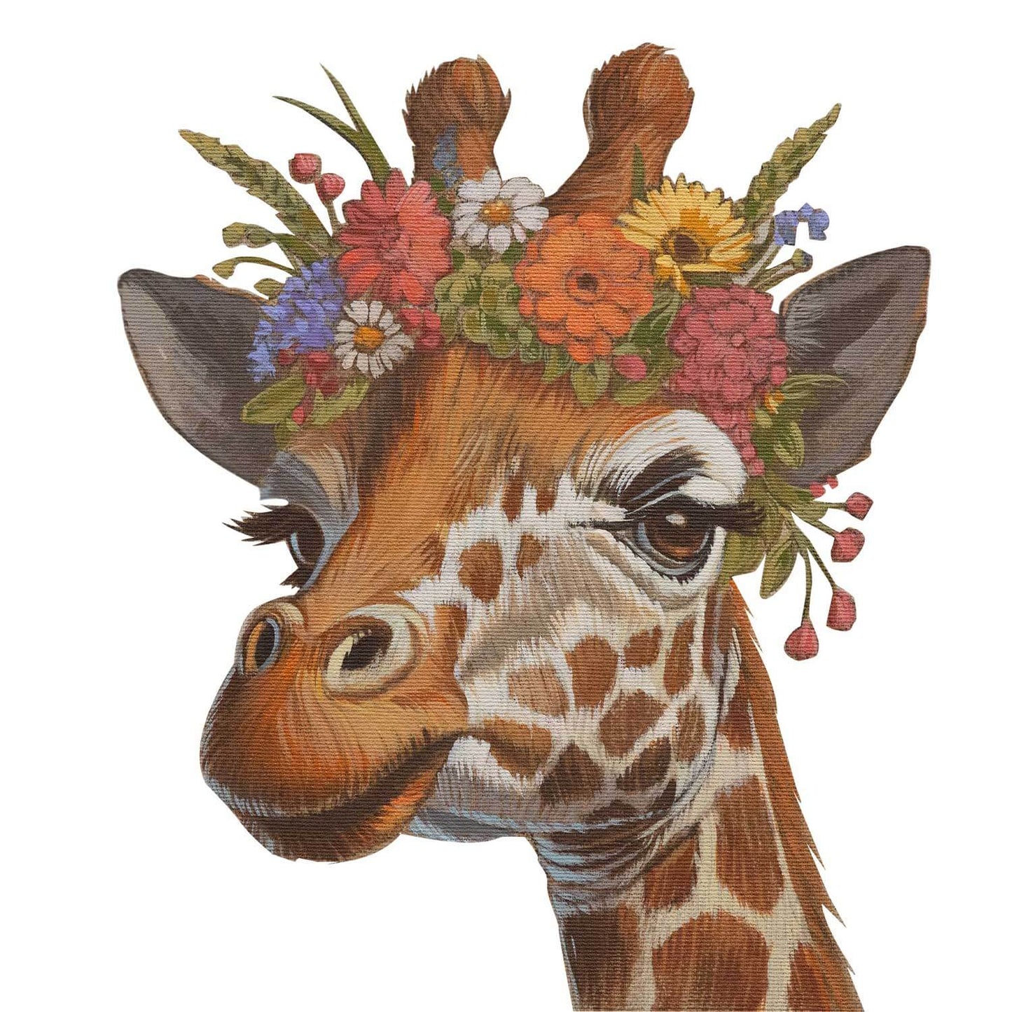 Print, flower child giraffe, 20 x 20 cm, 25 x 30 cm