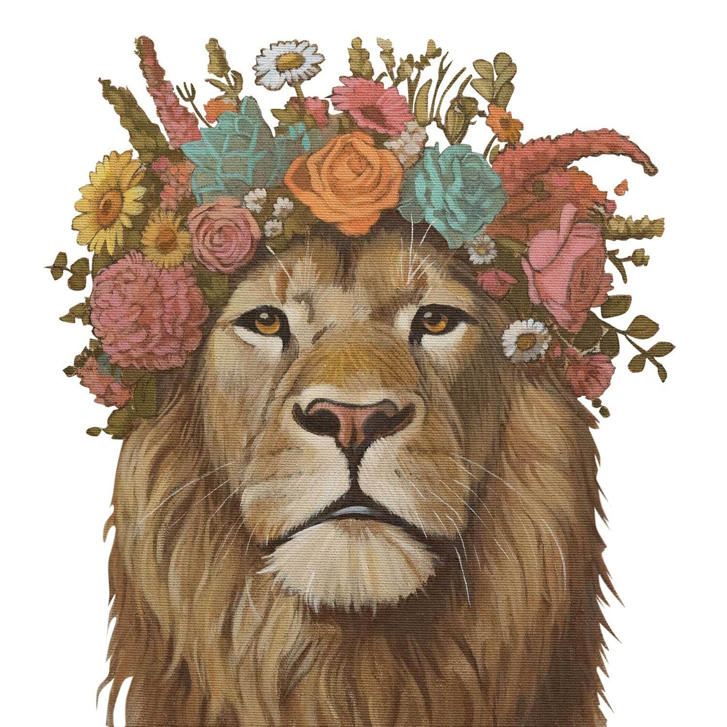 Print, Flower Child Lion, 20 x 20 cm, 25 x 30 cm