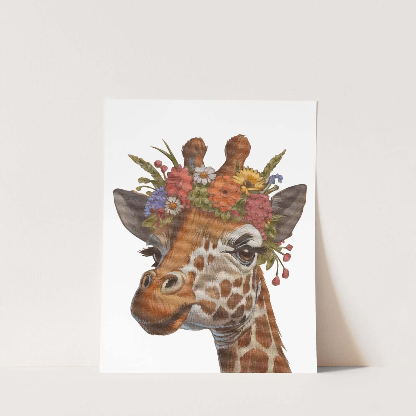 Print, flower child giraffe, 20 x 20 cm, 25 x 30 cm