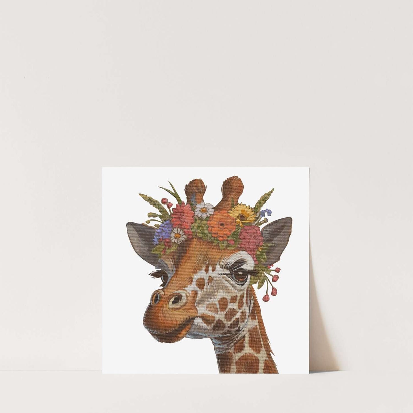 Print, flower child giraffe, 20 x 20 cm, 25 x 30 cm