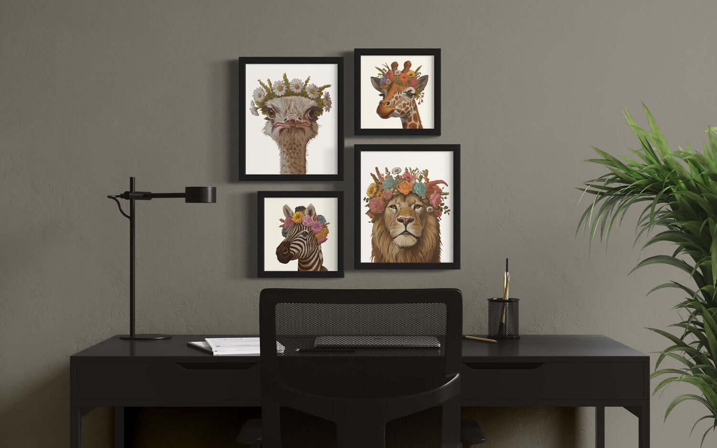 Print, Flower Child Lion, 20 x 20 cm, 25 x 30 cm