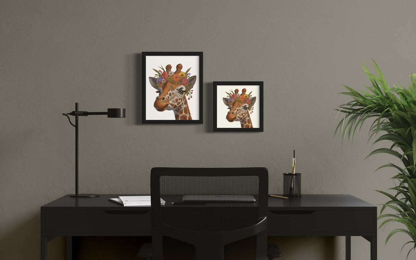 Print, Blumenkind Giraffe, 20 x 20 cm, 25 x 30 cm