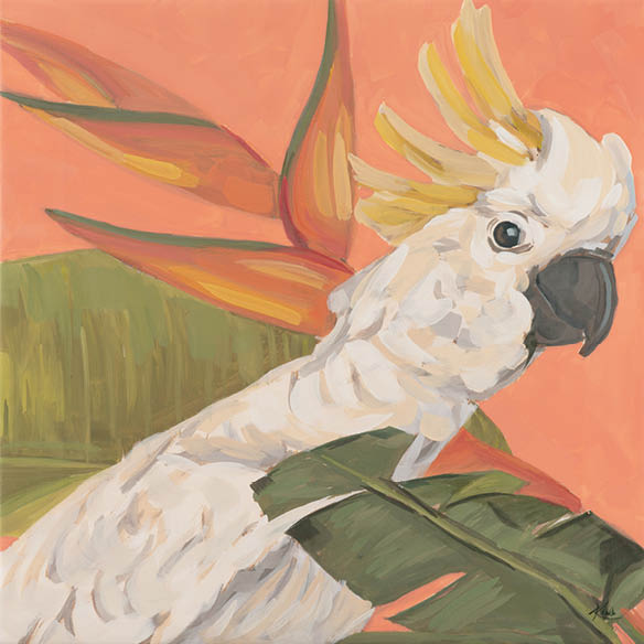 Art Card, Cockatoo Charlotte, 20x20 cm