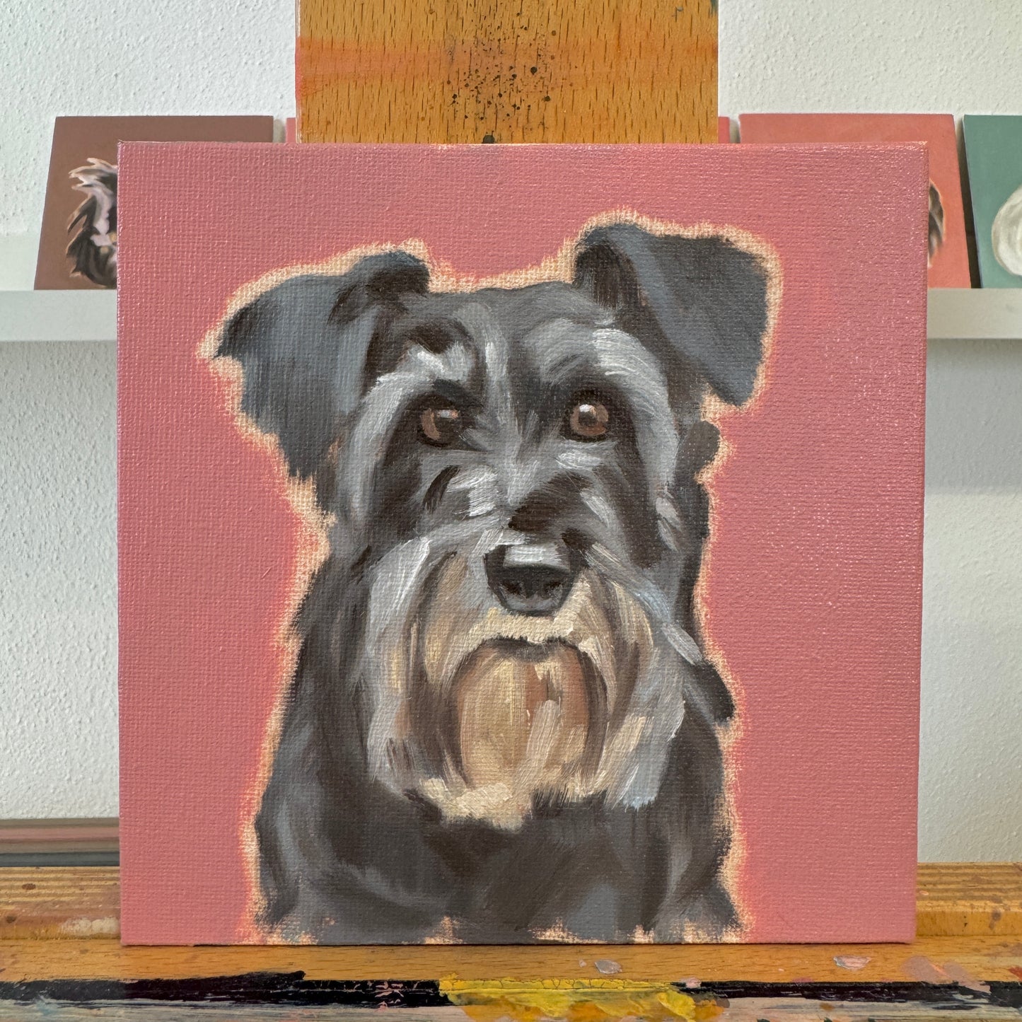 Daily Painting, 23.04.2024, Schnauzer, 15 x 15 cm