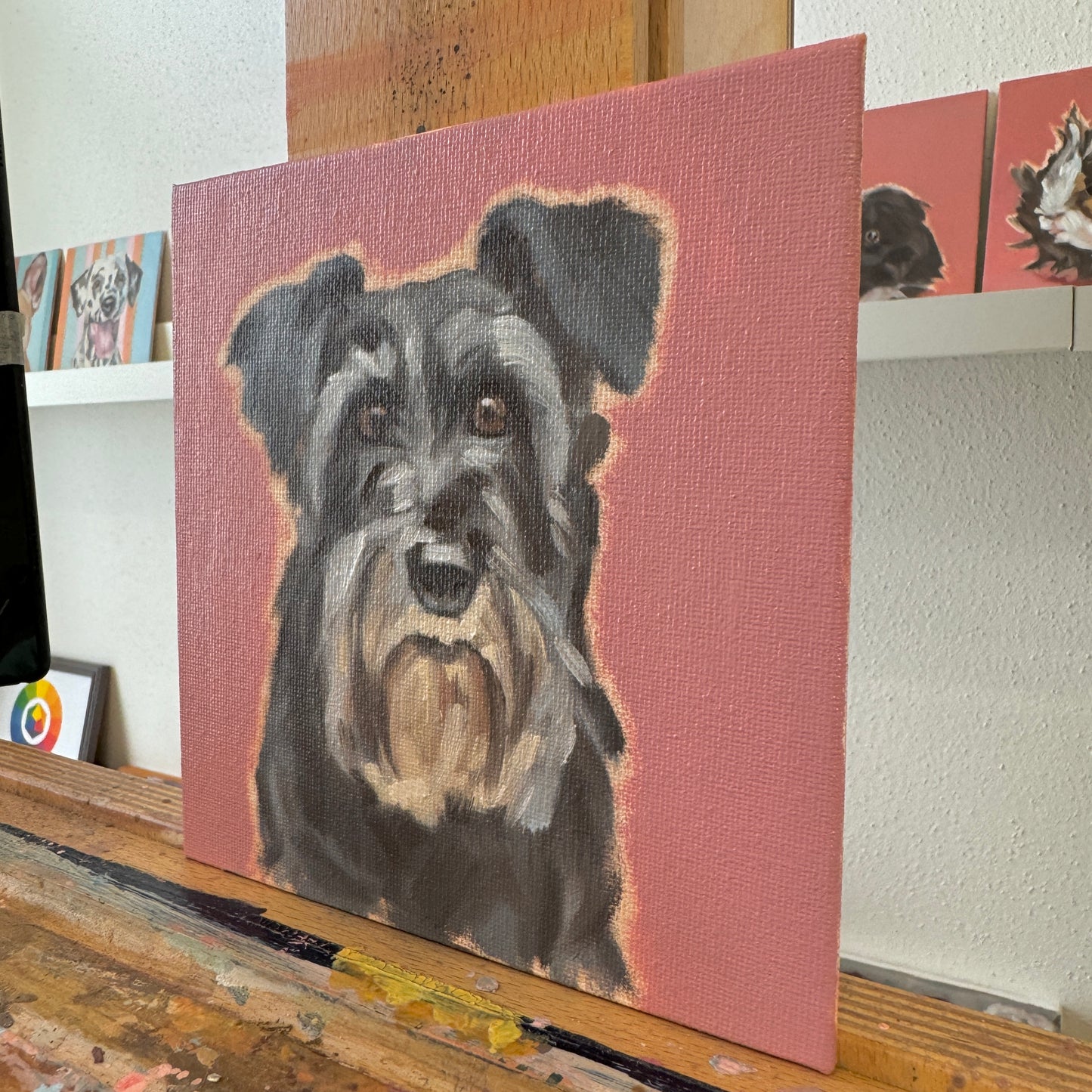 Daily Painting, 23.04.2024, Schnauzer, 15 x 15 cm