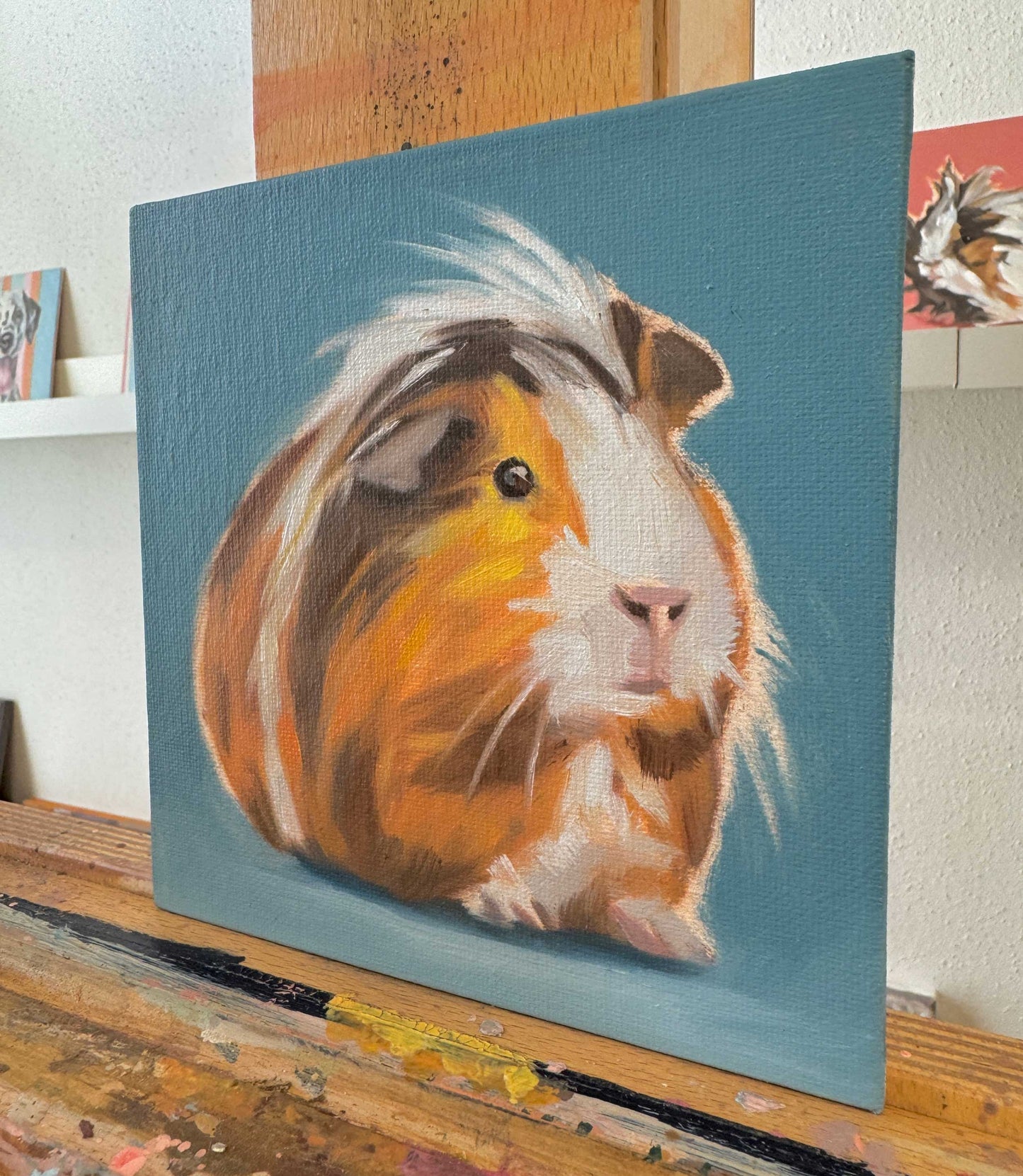 Daily Painting, 20.04.2024, Guinea Pig, 15 x 15 cm