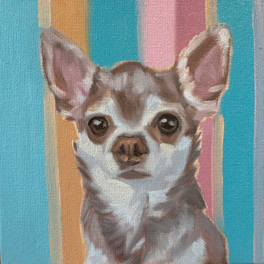 Daily Painting 26.04.2024, Chihuahua, 15 x 15 cm