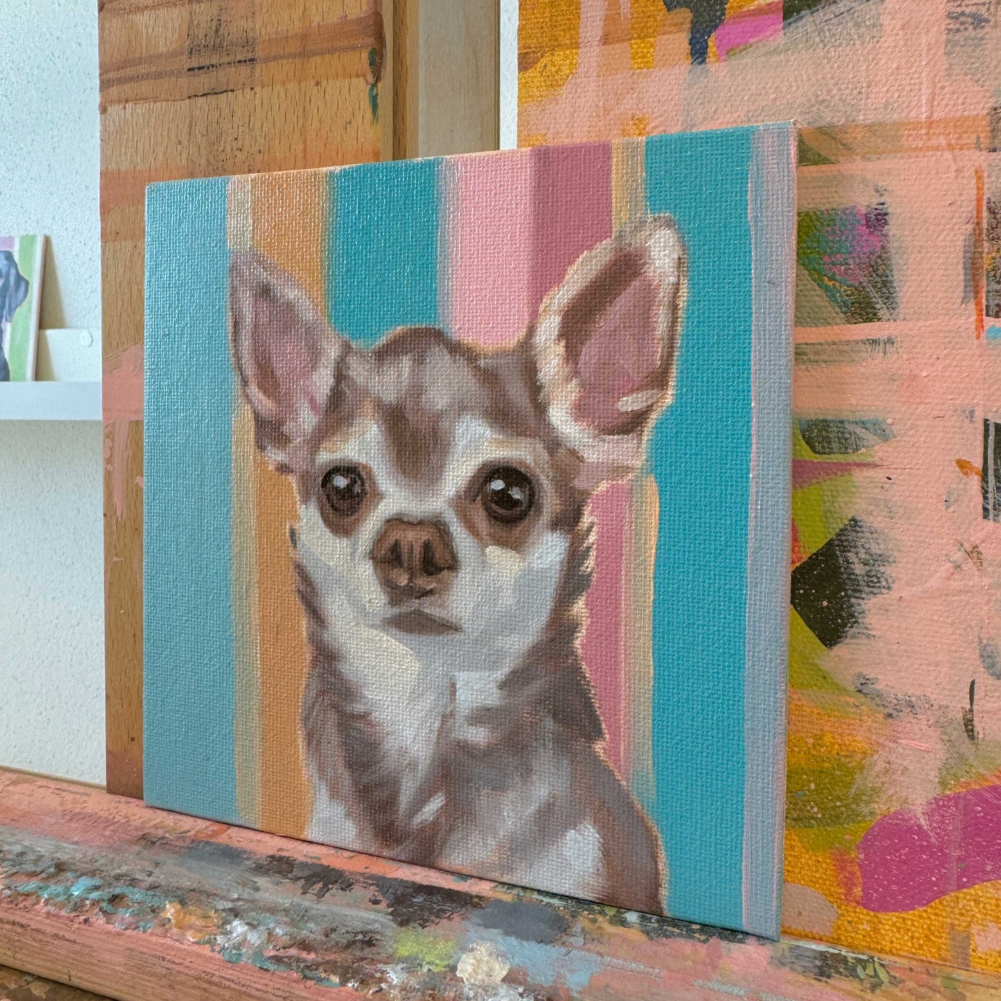 Daily Painting 29.04.2024, Chihuahua, 15 x 15 cm
