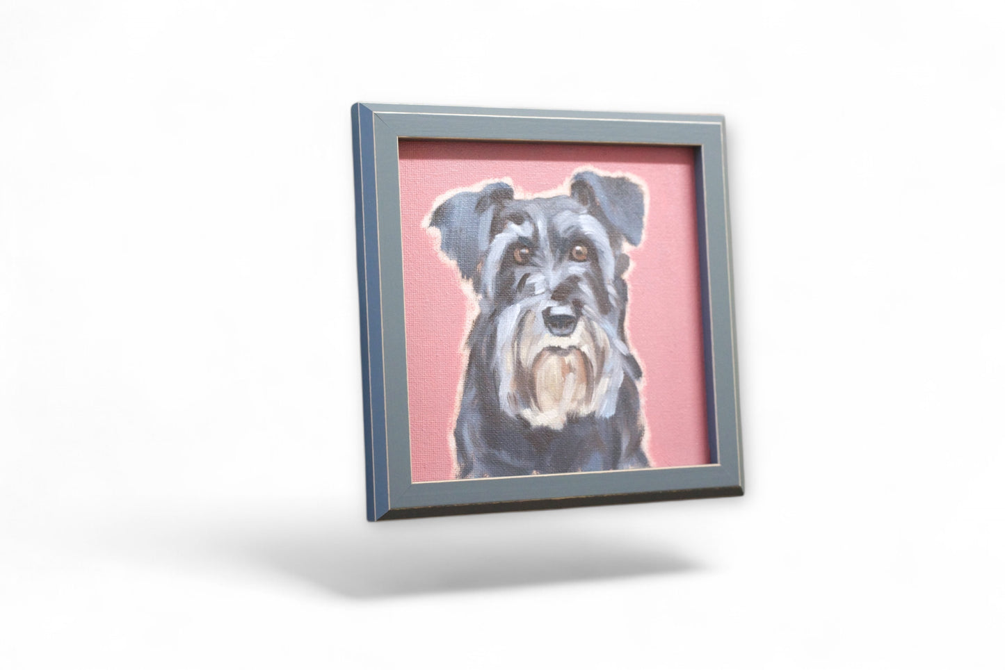 Daily Painting, oil painting on canvas board, 15 x 15 cm, Schnauzer