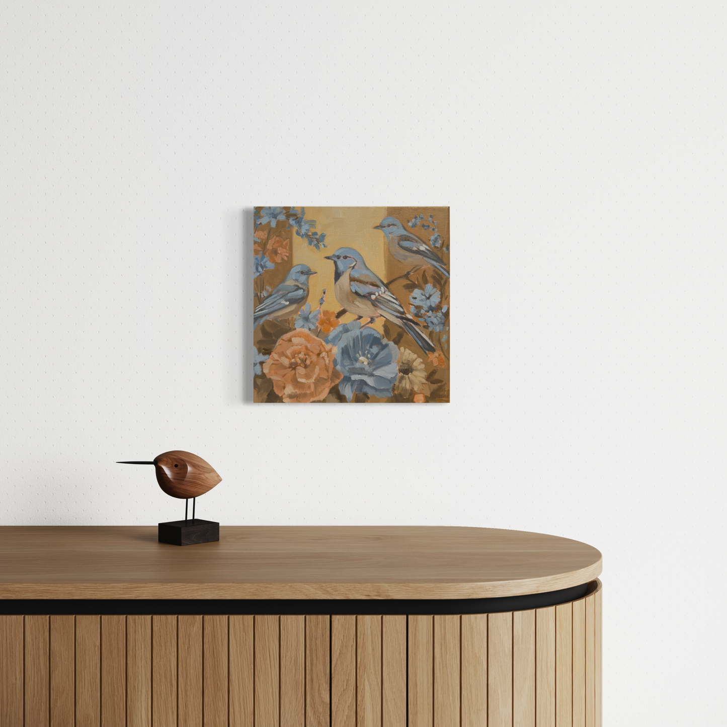 Flowers, Unikat, Ölgemälde auf Leinwand, handgemaltes Einzelstück, 30 x 30 cm