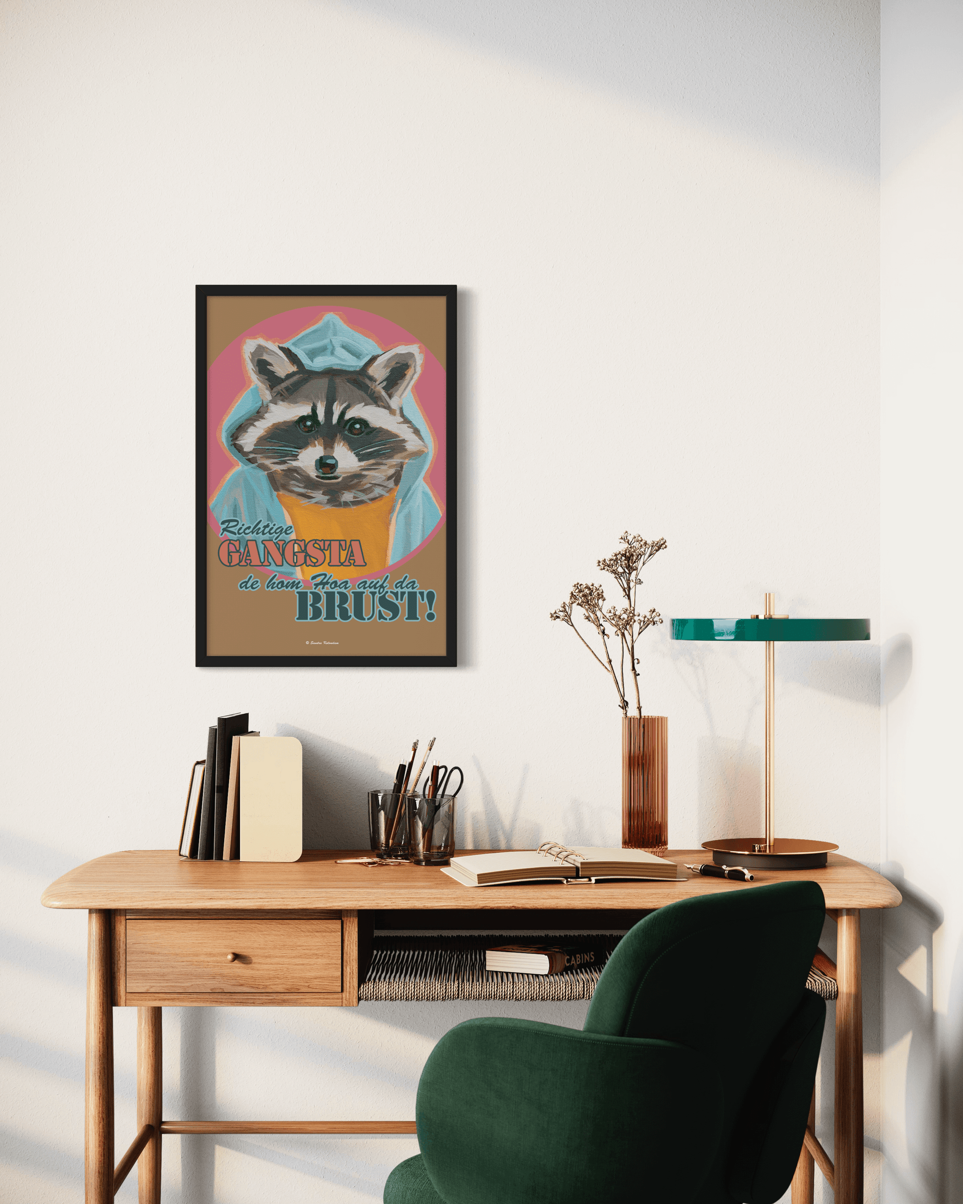 Poster mit süßen tierischen Motiven und freche Sprüche im Retrolook. Made in Germany.