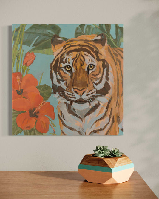 2022, Sumatra Tiger Harimau, 40 x 40 cm