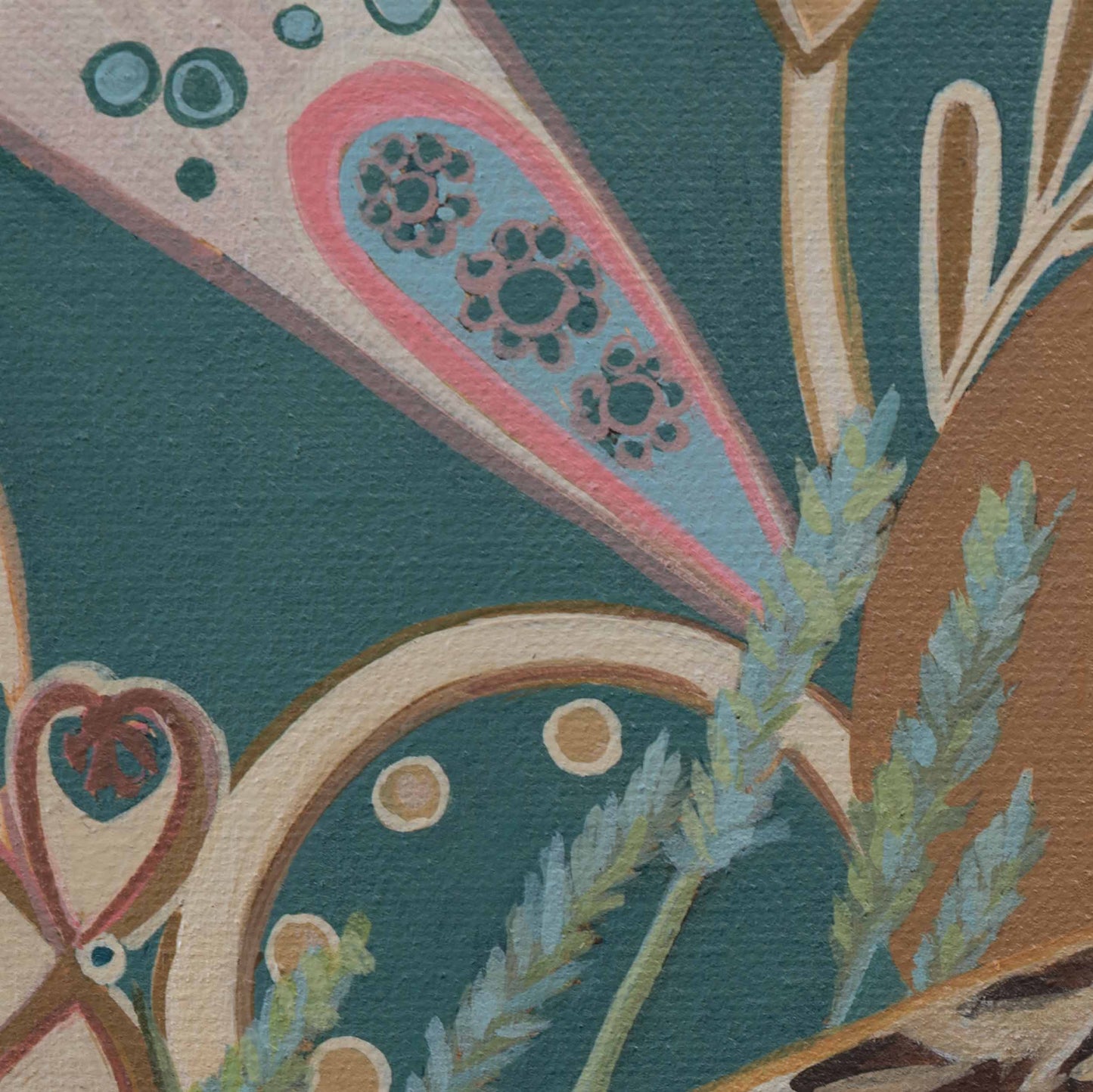 Ente, Unikat, Malerei, handgemaltes Einzelstück, 20x20 cm, gerahmt