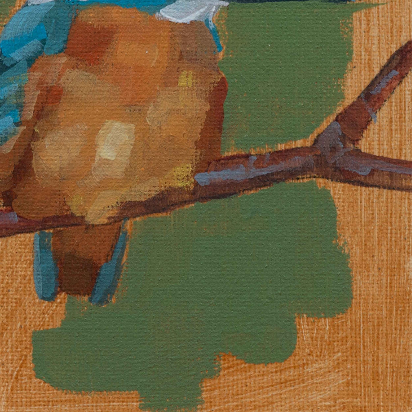 Eisvogel, Unikat, Malerei, handgemaltes Einzelstück, 10x15 cm