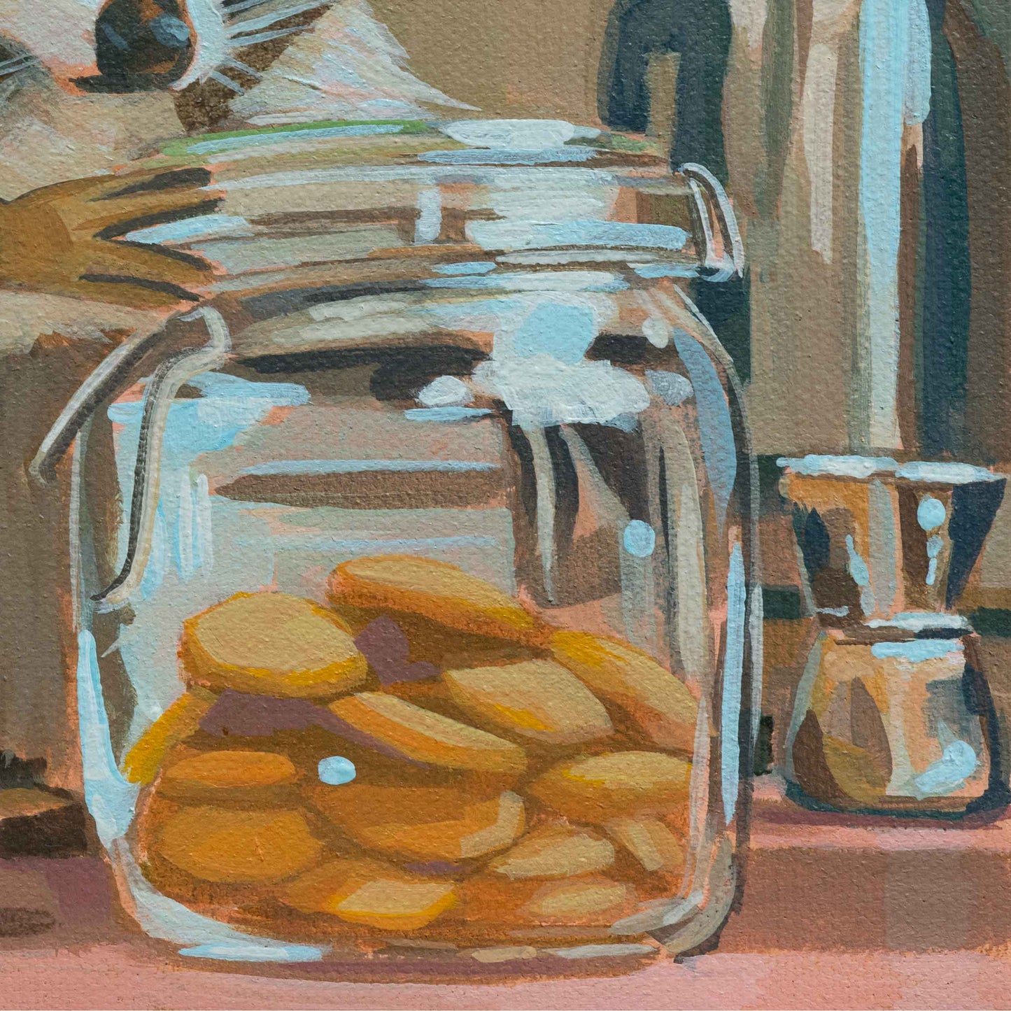 Kekse, Unikat, Malerei, handgemaltes Einzelstück, 20x20 cm