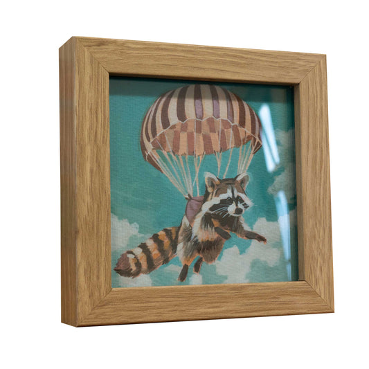 Skydiver, fine art print with picture frame, 10 x 10 cm