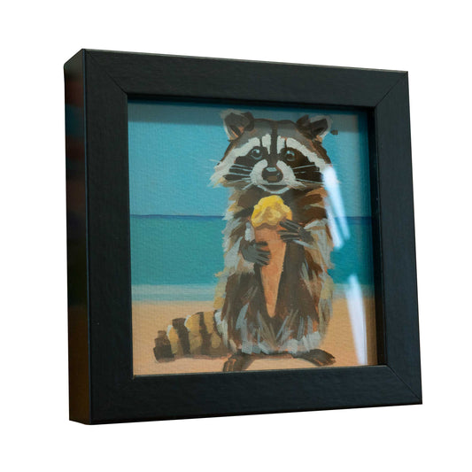 Sweet tooth, fine art print with picture frame, 10 x 10 cm