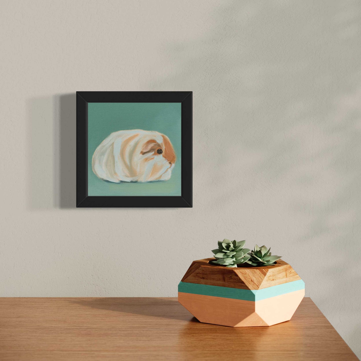 Meerschweinchen, Unikat, Ölgemälde, Einzelstück, 15 x 15 cm