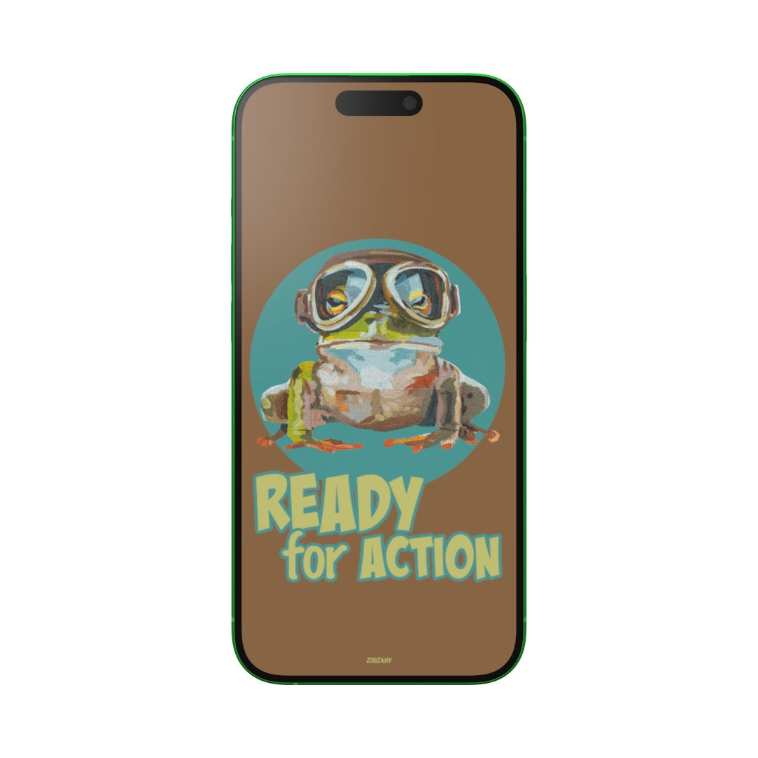 Aktion Frosch I Handy-Wallpaper | Sofortiger Download