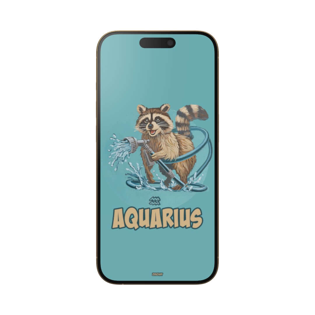 Phone wallpaper in German and English | Zodiac Aquarius | Instant Download