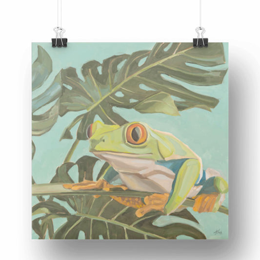 Art Card, red-eyed tree frog Lotte, 20x20 cm