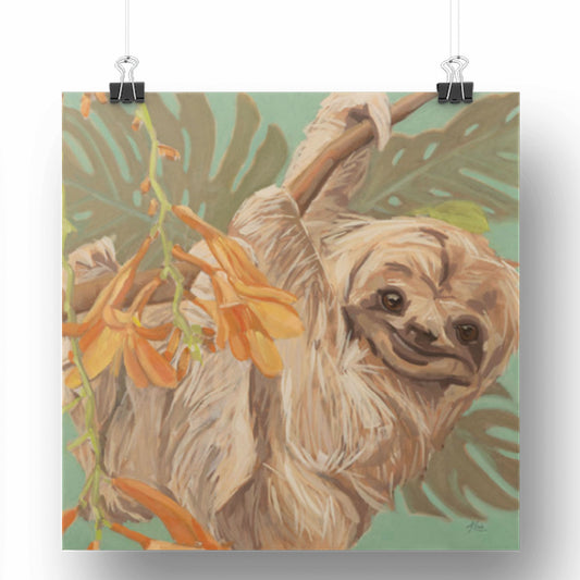 Art Card, Sloth Carlos, 20x20 cm