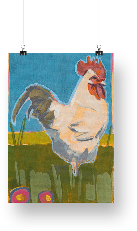 Carte d'art, Coq fier, 15x20 cm