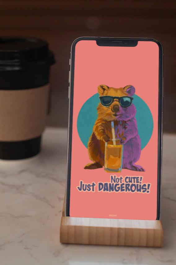 Not Cute Quokka I Handy-Wallpaper | Sofortiger Download